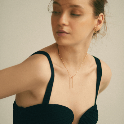 Colier LINIA small Minimal, realizat manual. - Monom