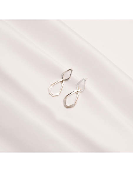 TECTONICA DUO Minimal Earrings, handcrafted. - Monom