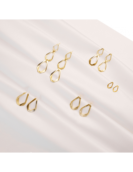 TECTONICA DUO Minimal Earrings, handcrafted. - Monom