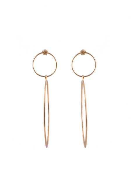 EMPTY CIRCLES EARRINGS Minimalist, handcrafted - Monom