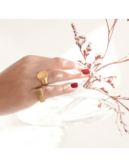 Signet ring Minimalist, handcrafted - Monom