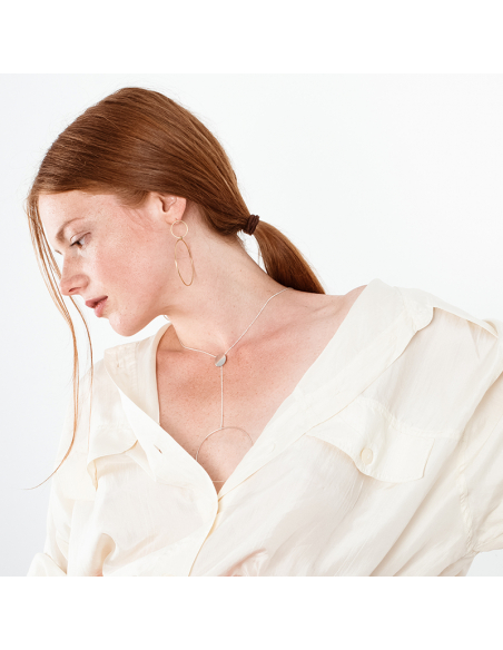 EMPTY CIRCLES EARRINGS Minimalist, handcrafted - Monom