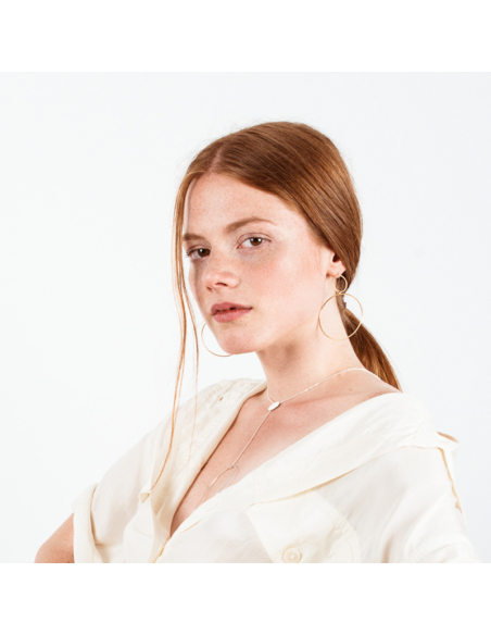 EMPTY CIRCLES EARRINGS Minimalist, handcrafted - Monom