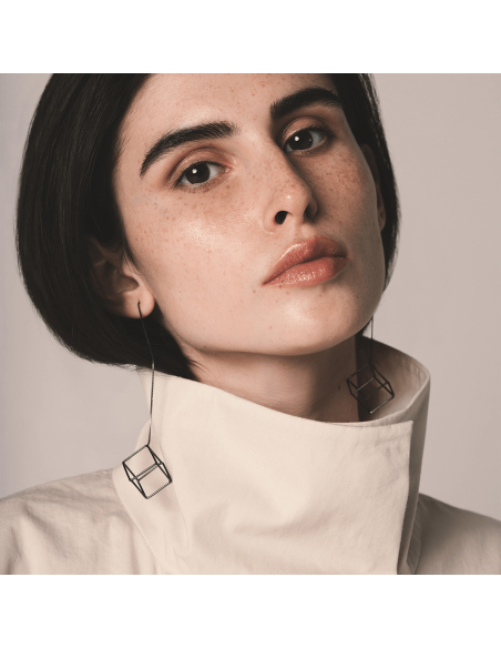 TRANSLATIONS LONG CUBE 1 EARRINGS