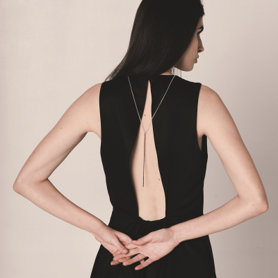 Colier LINIA design minimal, realizat manual. - Monom