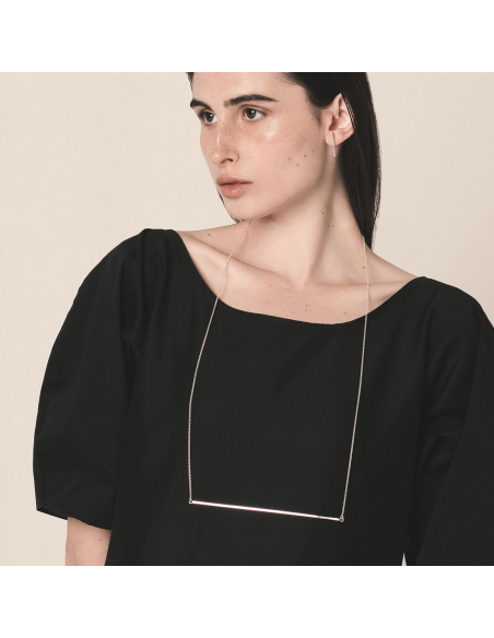 Colier LINIA design minimal, realizat manual. - Monom