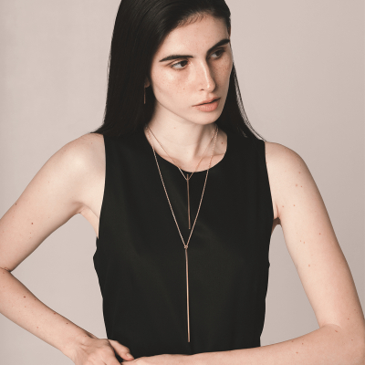 Colier LINIA design minimal, realizat manual. - Monom