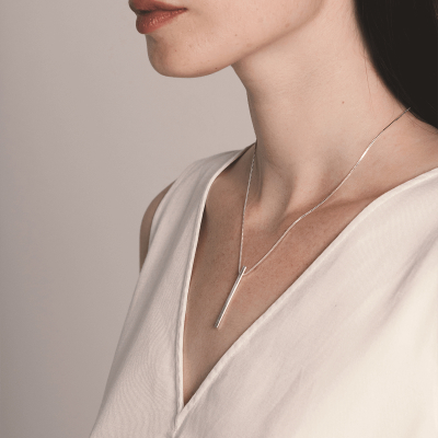 Colier LINIA small Minimal, realizat manual. - Monom