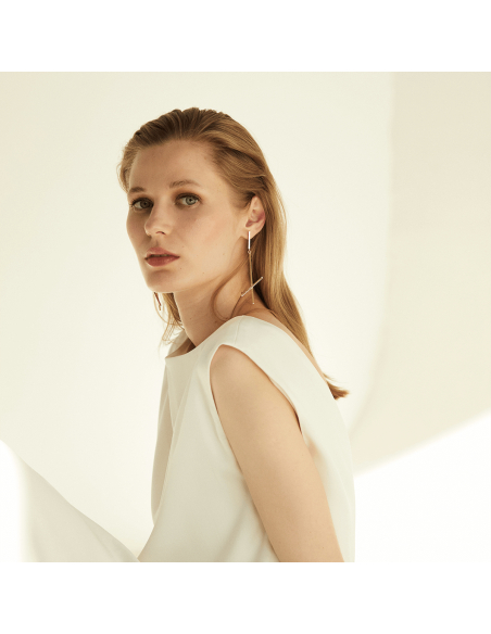 ALPHABET X earrings Minimalist, handcrafted - Monom