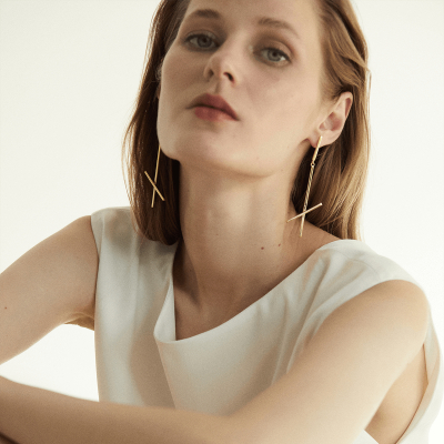 Cercei ALPHABET X Minimal, realizat manual. - Monom