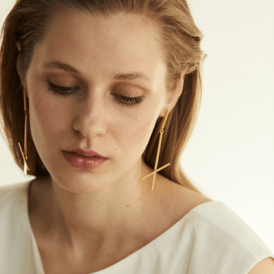 Cercei ALPHABET X Minimal, realizat manual. - Monom