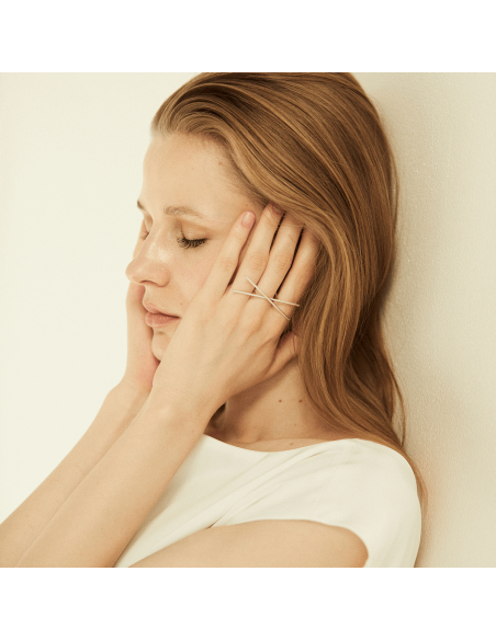 ALPHABET X ring Minimalist, handcrafted - Monom