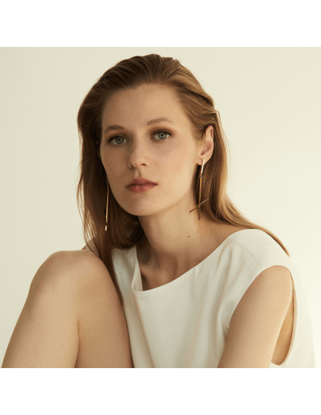 ALPHABET X earrings Minimalist, handcrafted - Monom