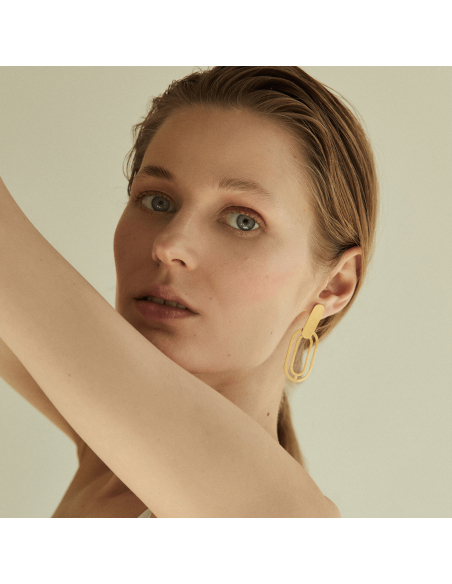 The Troia Earrings  Minimalist, handcrafted - Monom