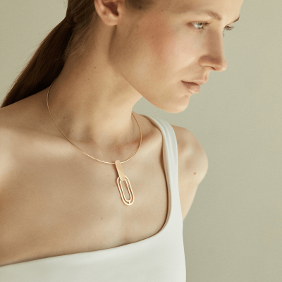The Troia Pendant necklace Minimalist, handcrafted - Monom 2