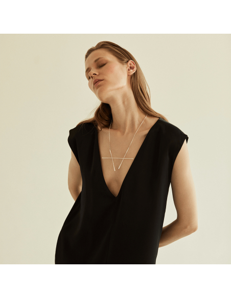 Alphabet Freya Minimal Necklace, Handcrafted - Monom