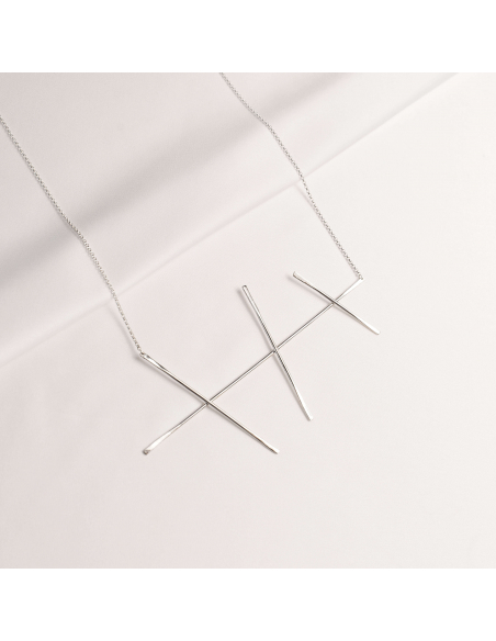 Colier ALPHABET EDDA Minimal, realizat manual. - Monom