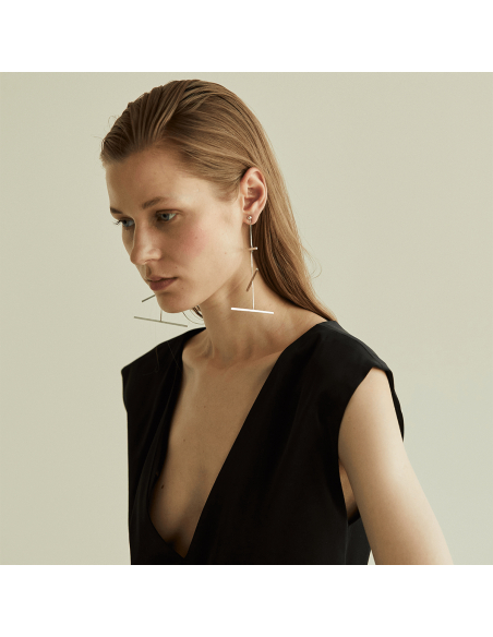 ALPHABET FREYA Minimal Earrings - Handmade by Monom