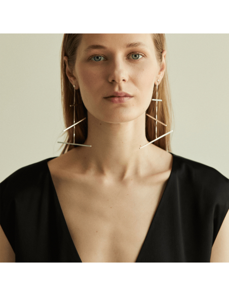 ALPHABET FREYA Minimal Earrings - Handmade by Monom