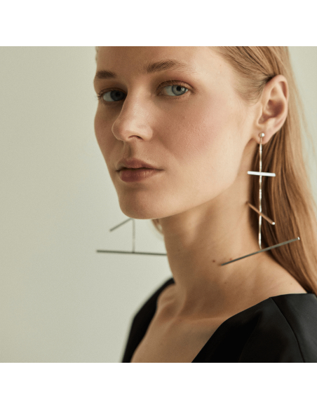 ALPHABET FREYA Minimal Earrings - Handmade by Monom
