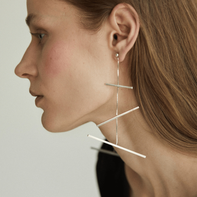 Cercei ALPHABET FREYA Minimal, realizat manual. - Monom