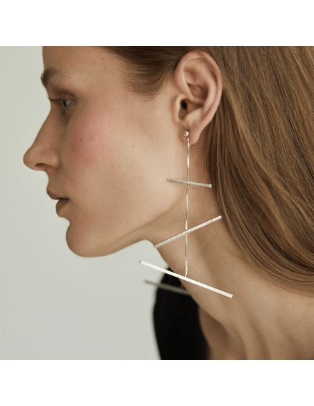 ALPHABET FREYA Minimal Earrings - Handmade by Monom