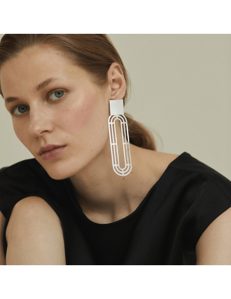 Labyrinth URANIA Minimal Earrings, Handmade by Monom