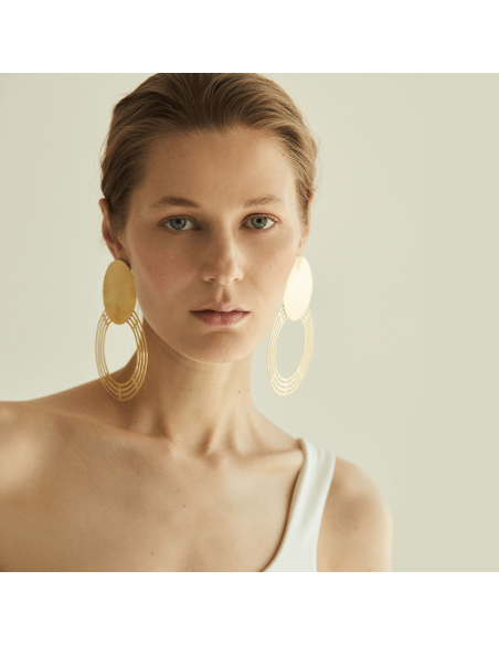 Labyrinth Saturnalia Minimal Earrings, Handmade by Monom