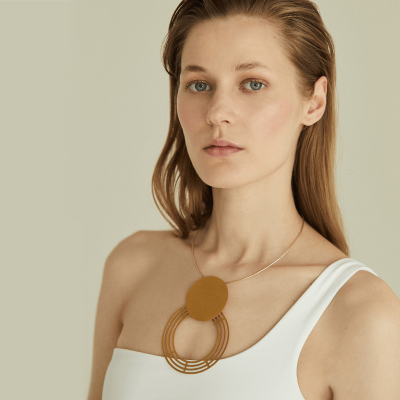 Labyrinth Saturnalia Minimal Necklace, Handmade by Monom