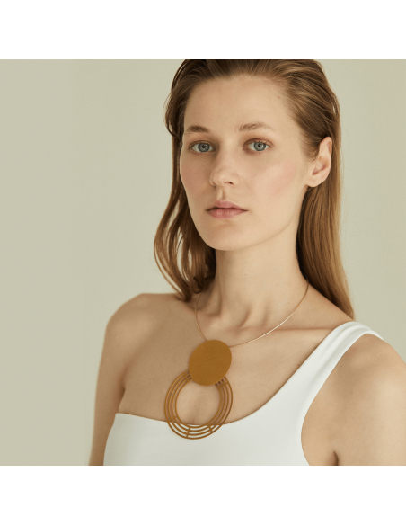 Labyrinth Saturnalia Minimal Necklace, Handmade by Monom