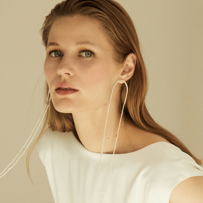 Labyrinth Cala Minimal Earrings, Handmade by Monom