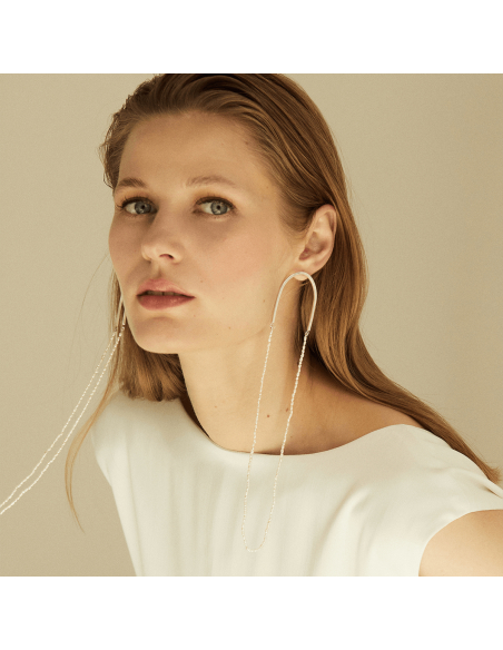 Labyrinth Cala Minimal Earrings, Handmade by Monom