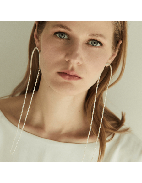 Labyrinth Cala Minimal Earrings, Handmade by Monom