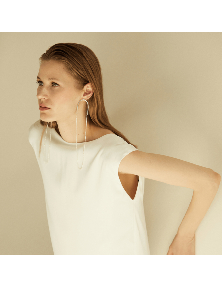 Labyrinth Cala Minimal Earrings, Handmade by Monom