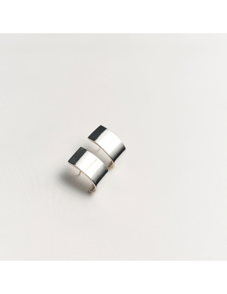 PLATTITUDE RECTANGLE Minimal Earrings, Handmade by Monom