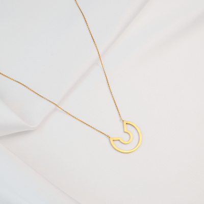 Colier Labyrinth Introspect Minimal, realizat manual. - Monom