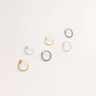 Cercei PLATTITUDE EMPTY CIRCLES Minimal, realizati manual. - Monom