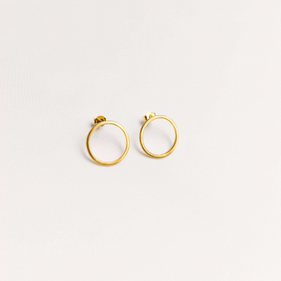Cercei PLATTITUDE EMPTY CIRCLES Minimal, realizati manual. - Monom