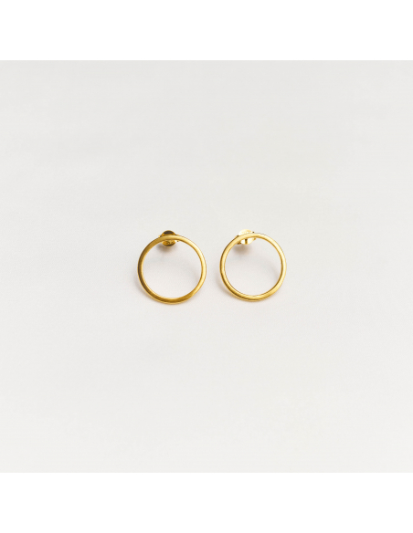 PLATTITUDE EMPTY CIRCLES Minimal Earrings, Handmade by Monom