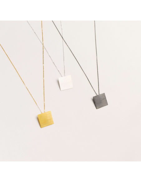 Colier PLATTITUDE SQUARE Minimal, realizat manual. - Monom