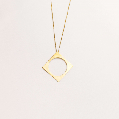 Colier PLATTITUDE S-CIRCLED Minimal, realizat manual. - Monom