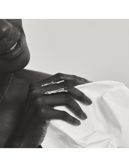 AVA DUO Minimal Ring, handcrafted. - Monom