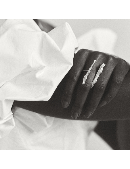 AVA DUO Minimal Ring, handcrafted. - Monom