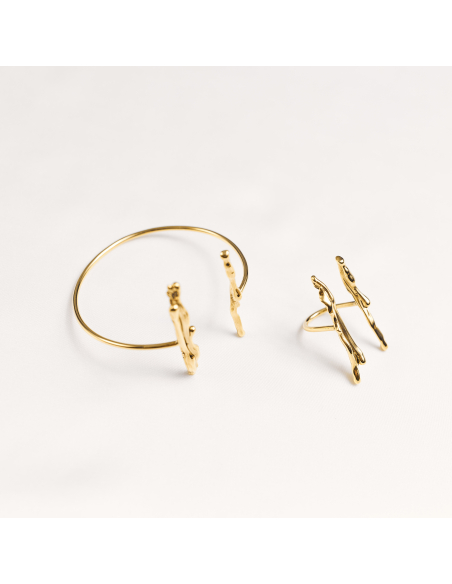 AVA DUO Minimal Ring, handcrafted. - Monom