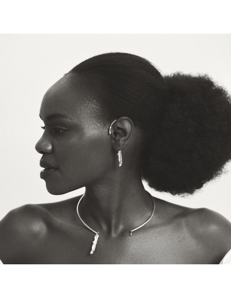 AVA EAR PIECE Minimal Earrings, Handmade by Monom