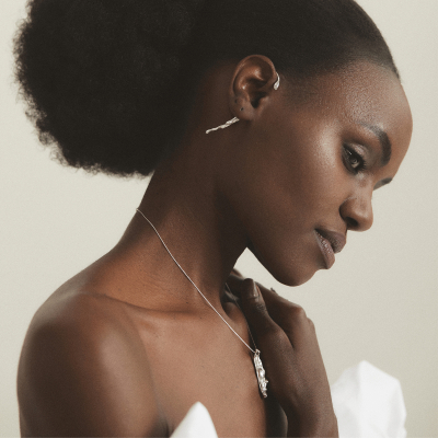 AVA EAR PIECE Minimal Earrings, Handmade by Monom