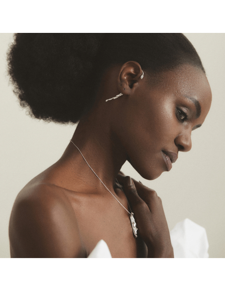 AVA EAR PIECE Minimal Earrings, Handmade by Monom