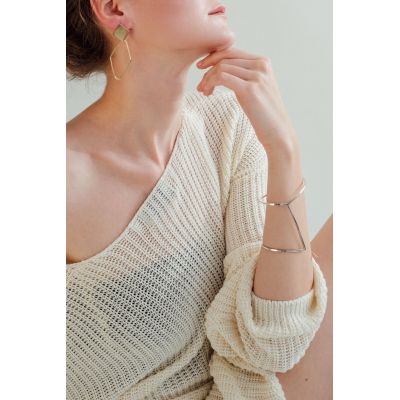 PLATTITUDE Rombe earrings