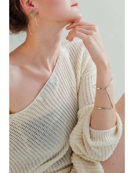 PLATTITUDE Rombe earrings