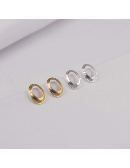Cercei Cascara Oval Small Minimal, realizat manual. - Monom